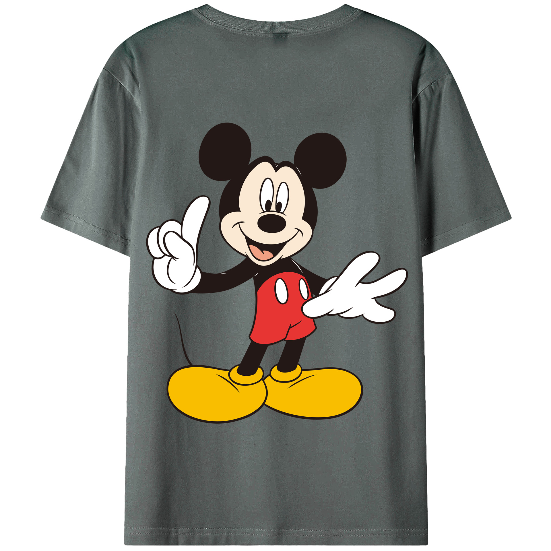 （画像用） ミッキーマウス Mickey Mouse 綿100％半袖Tシャツ（背面プリント）